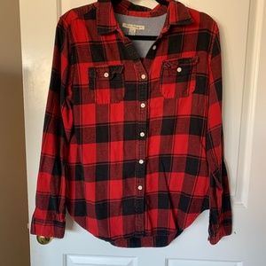 Red and Black Buffalo Plaid Button Down